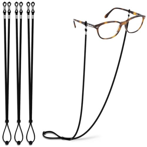 TameSirrui Adjustable Glasses Strap String with Secure Grip for Thick & Thin Arms - Holder around neck for Reading glasses - Image 1