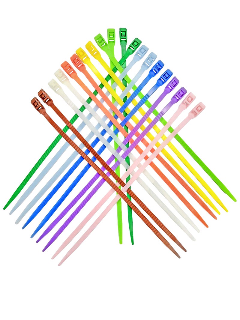 Electriduct 14" Low Profile Cable Ties - 100 Pack (Multicolor) - Image 2