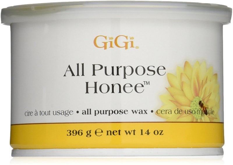 GiGi All Purpose Honee Wax - Gentle and Effective Hair Removal for All Skin Types, Enriched with Beeswax for Smooth and Silky Results - Perfect for Body Waxing (14 oz), 12 Pack