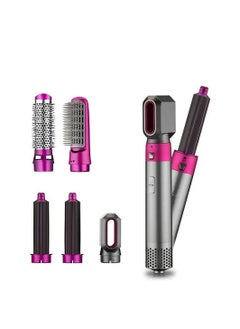 5-In-1 Volumizer Rotating Hair Dryer And Straightener With Comb And Curling Brush