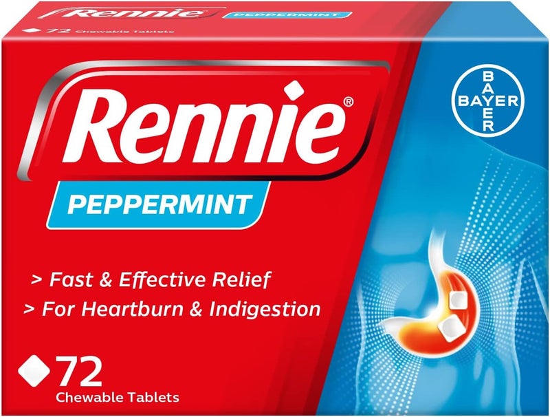 Rennie Peppermint 72 Tablets
