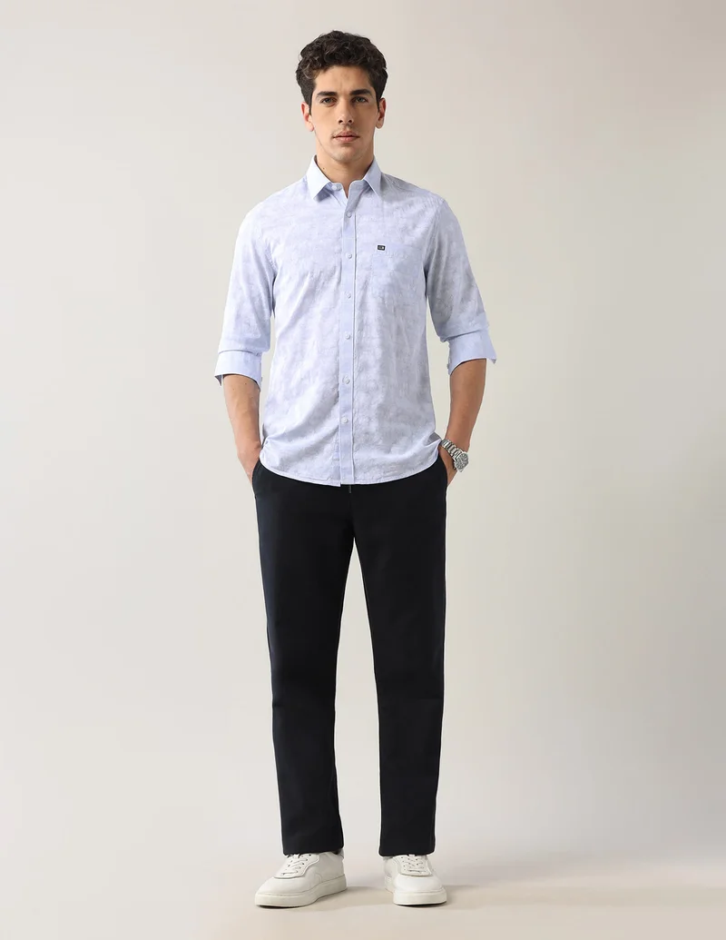 Arrow Blue Pure Cotton Slim Fit Shirt for Men | Best Price UAE