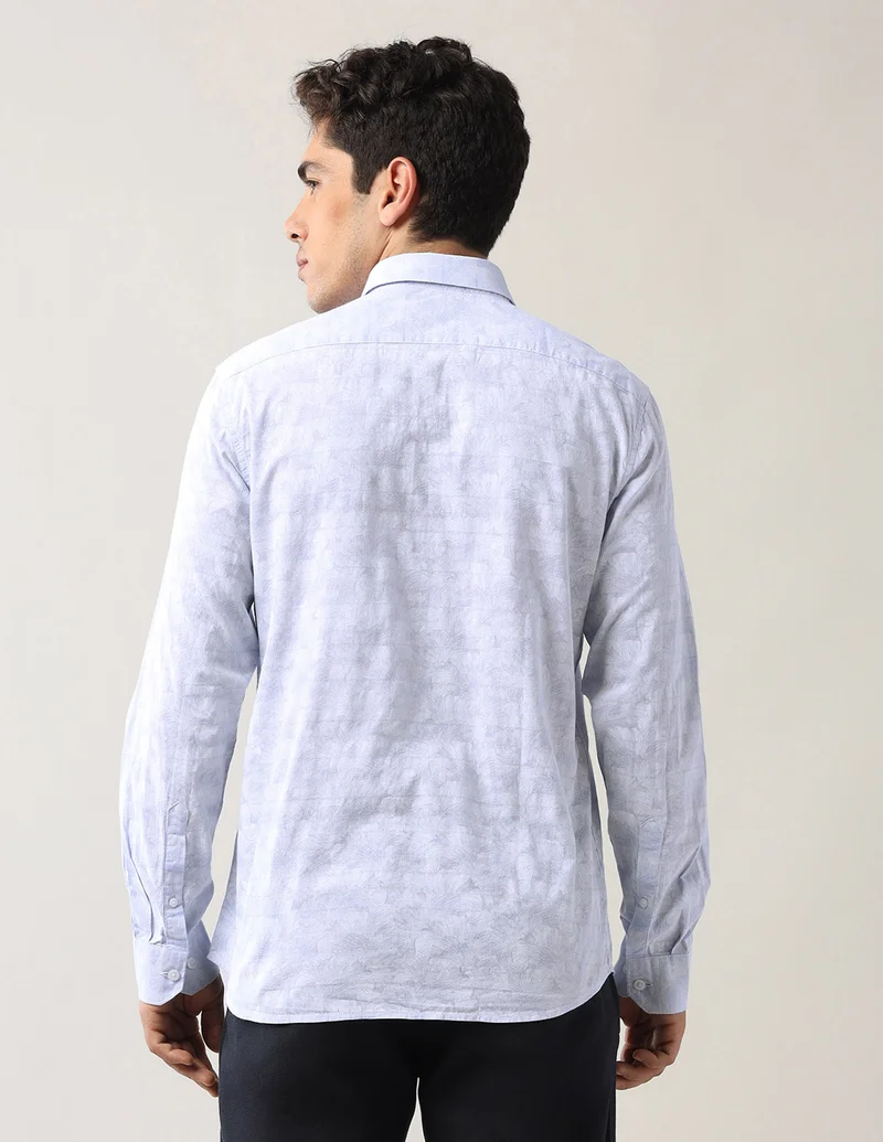 Arrow Blue Pure Cotton Slim Fit Shirt for Men | Best Price UAE