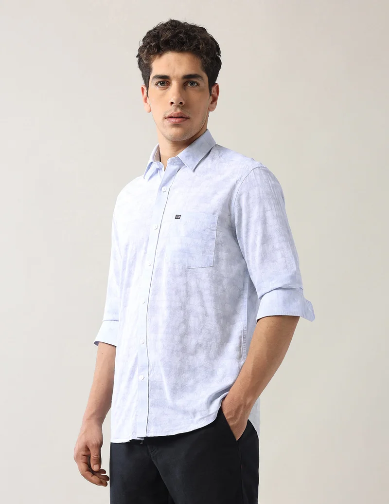 Arrow Blue Pure Cotton Slim Fit Shirt for Men | Best Price UAE