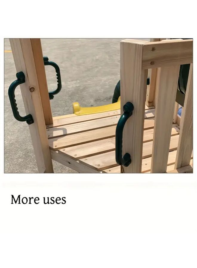 Blue Durable PE Plastic Playground Ladder Handles Smooth Grip Indoor Outdoor Swing Accessories - Image 3