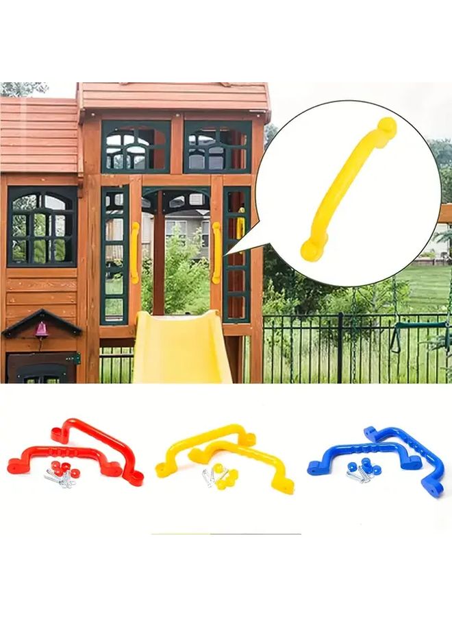 Blue Durable PE Plastic Playground Ladder Handles Smooth Grip Indoor Outdoor Swing Accessories - Image 1