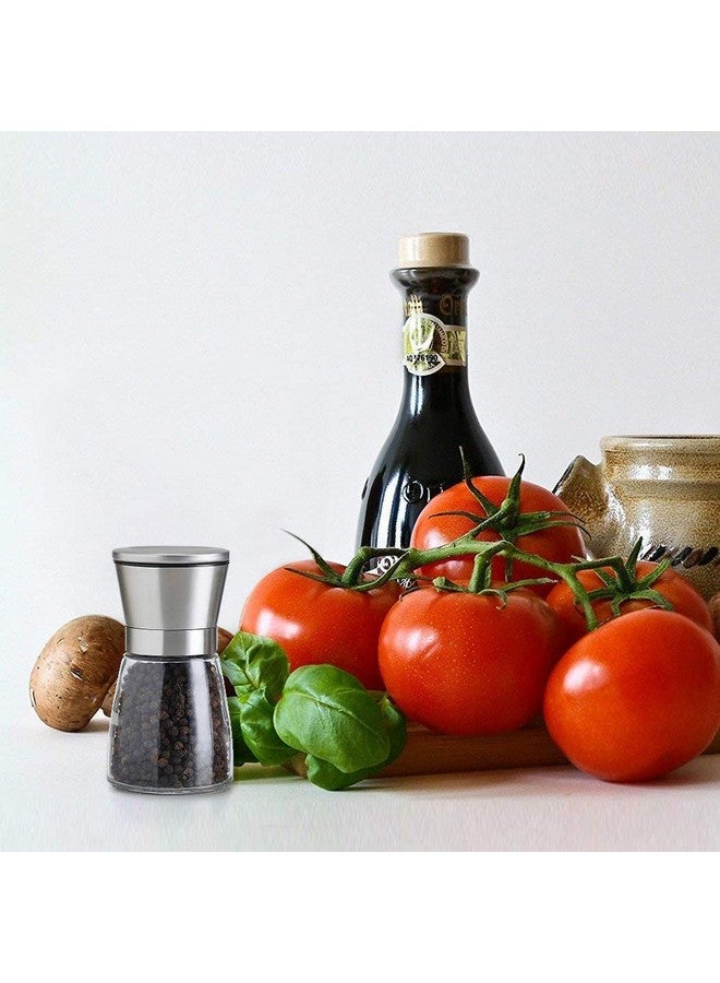 P-Plus International | Stainless Steel Salt and Pepper Grinder | Refillable Salt and Pepper Shaker with Adjustable Coarse Mills | Ceramic Blades and Adjustable Coarseness | Small - Image 3