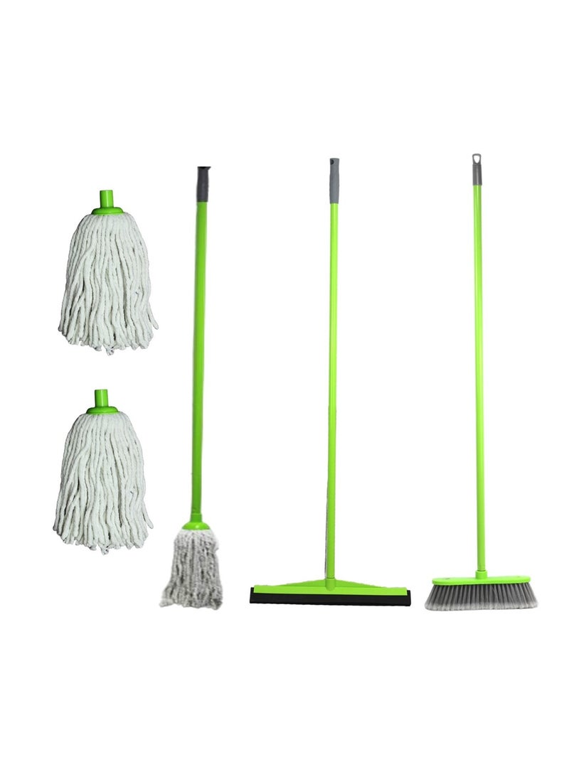 Clean and Care Cleaning Set Broom Wiper Cotton Mop with Iron Stick and Two Refill Set for Kitchen Home Bathroom tools Assorted Color - pzsku/Z944A75483E04C4ACC144Z/45/_/1718002555/36f110a2-cc1c-4e7f-a185-f374e0cf38d2