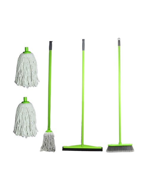 مجموعة تنظيف وعناية، ممسحة قطنية، ممسحة قطنية مع عصا حديد ومجموعة إعادة ملء للمطبخ وأدوات الحمام المنزلية، ألوان متنوعة