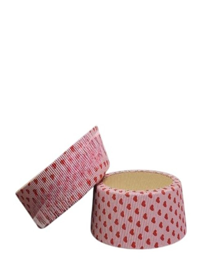 Cake Decor Valentine Theme Round Paper Baking Cake Mold Cups,15cms Diameter, Disposable, 10 Count