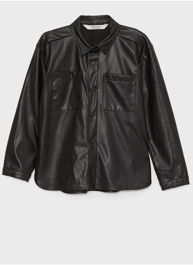 LC WAIKIKI - Youth Essential Leather Shirt - Image 1