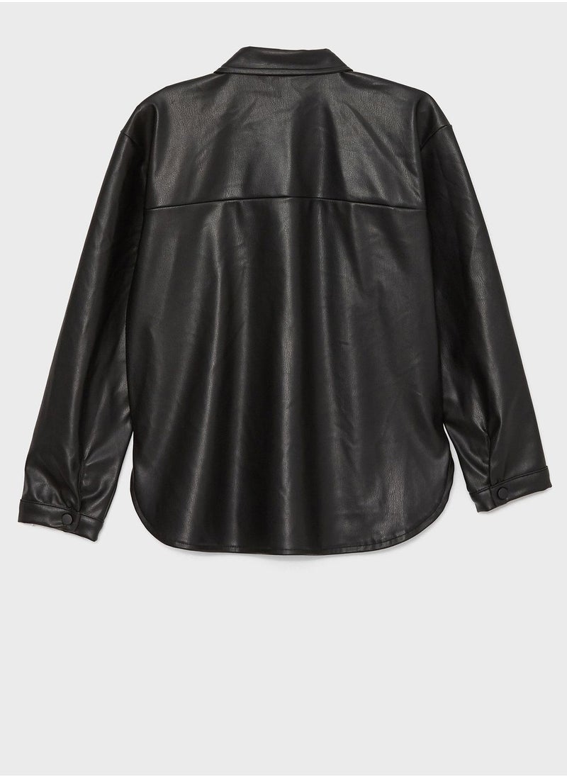 LC WAIKIKI - Youth Essential Leather Shirt - Image 1