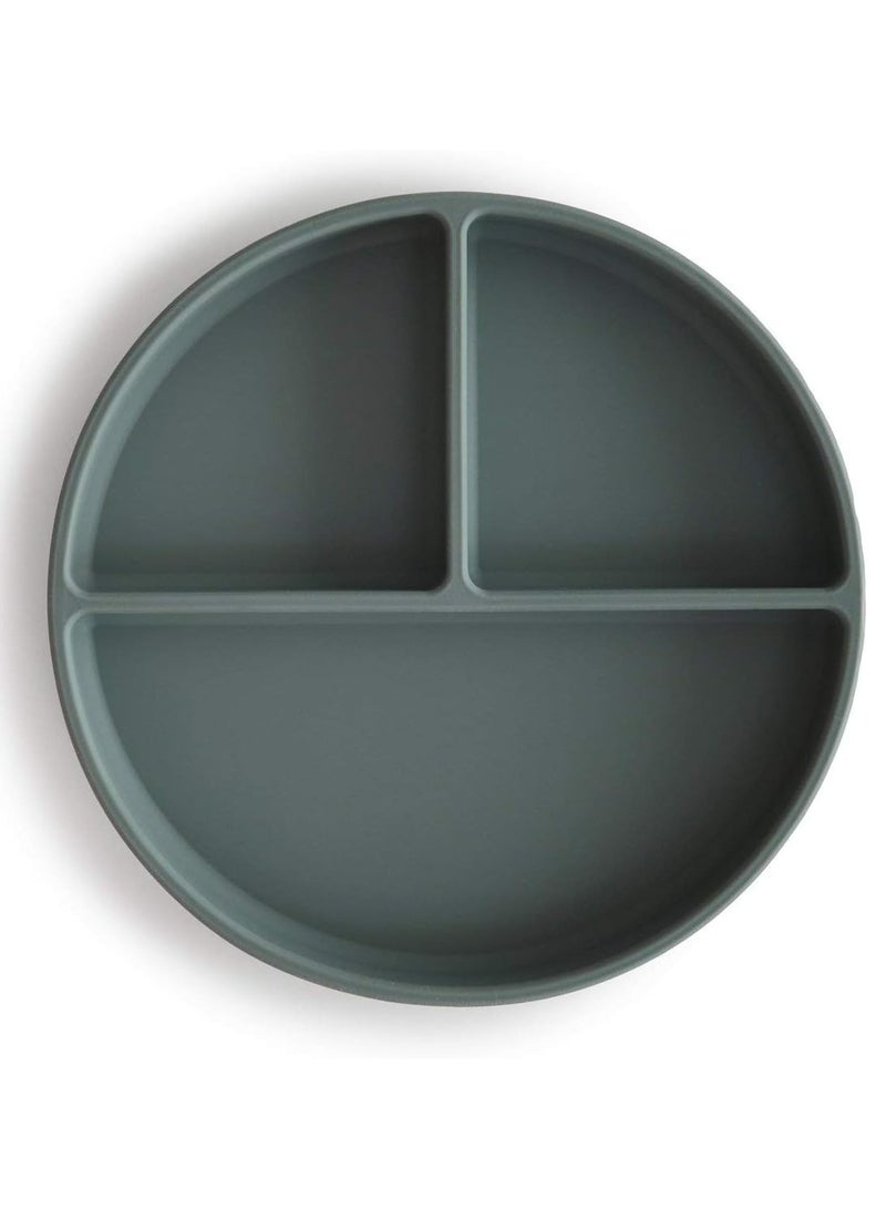 Oasisgalore Silicone Suction Plate | BPA-Free Non-Slip Design (Dried Thyme)  - Image 1