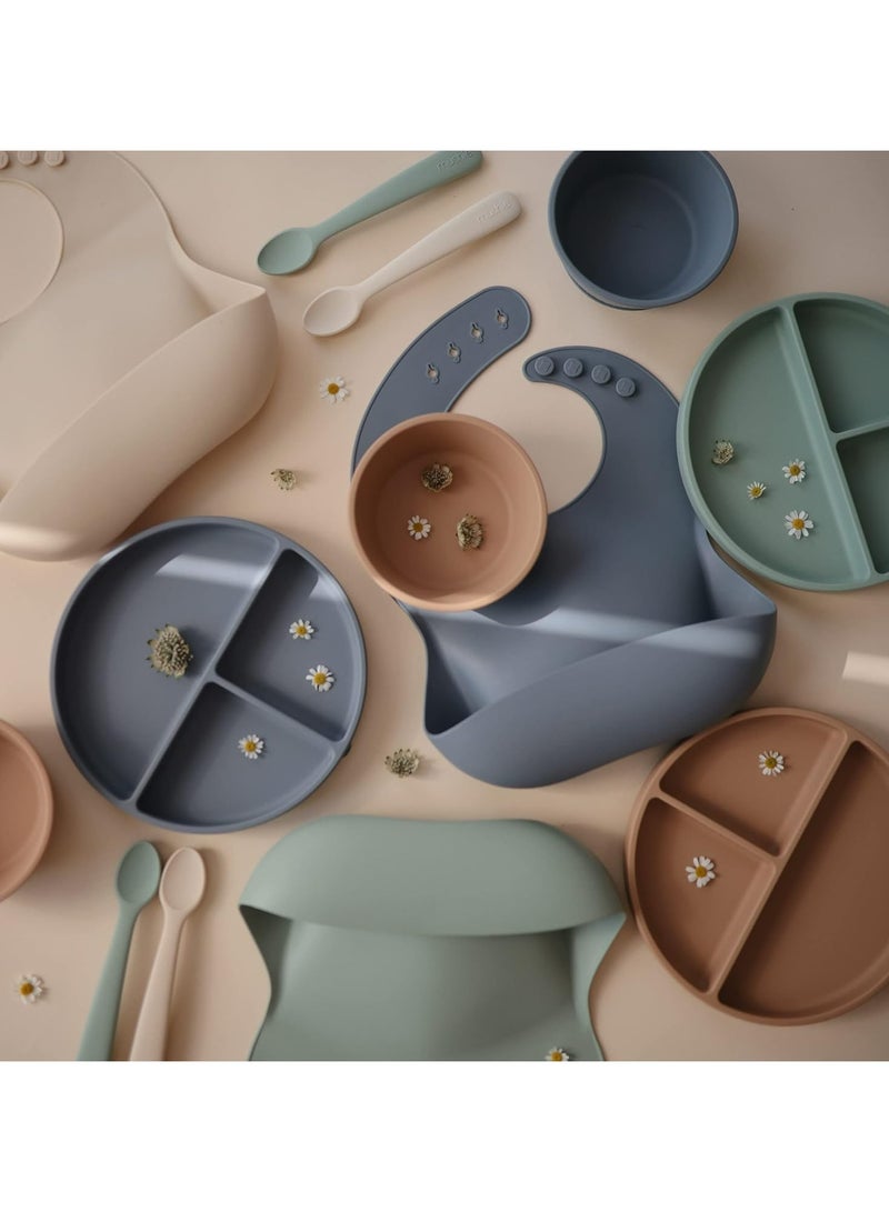 Oasisgalore Silicone Suction Plate | BPA-Free Non-Slip Design (Dried Thyme)  - Image 3