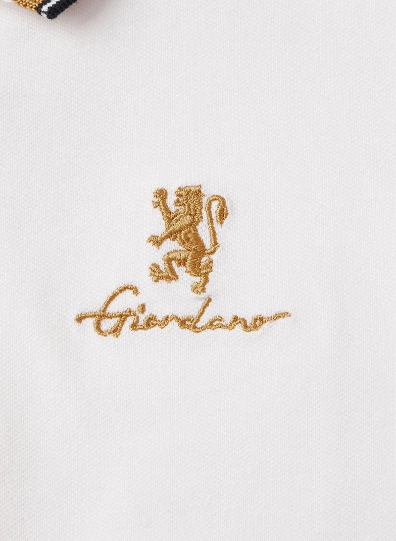 GIORDANO Junior's Slim Fit Cotton Pique Signature Embroidery Polo