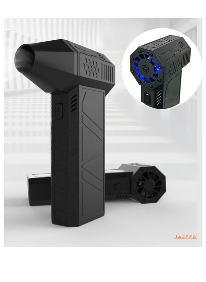 JAJEEK Electric Air Blower Gun & Small Hand Fan with Turbo Blades – Super Power Air Duster, 130,000 RPM Wind Speed 52m/s, Portable Turbo Violent Mini Jet Fan for Cleaning, Drying, and Cooling - Image 1