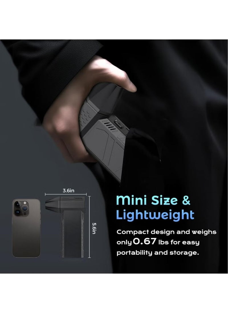 JAJEEK Electric Air Blower Gun & Small Hand Fan with Turbo Blades – Super Power Air Duster, 130,000 RPM Wind Speed 52m/s, Portable Turbo Violent Mini Jet Fan for Cleaning, Drying, and Cooling - Image 2