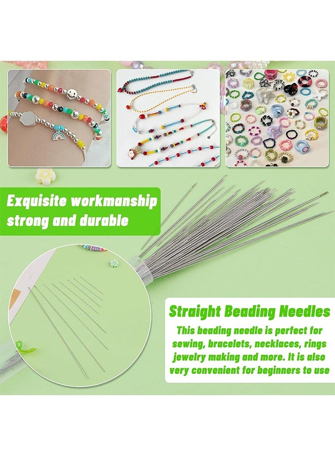 86 Pcs Beading Needle Set, 6 Sizes Big Eye Beading Needles for Seed Beads, Long Straight Bead Needles, Twist Beading Needles, Flexible Needle for Jewelry Making - Image 5