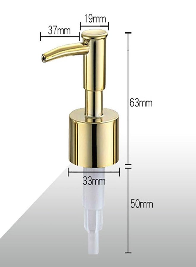 ccHuDE 3 Pcs Golden Plastic Soap Dispenser Pump Replacements Fitting 2.5cm Bottles Bathroom Hand Soap Pump Dispensers - Image 3