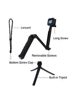 PULUZ 3 Way Multipurpose Grip Foldable Floating Lightweight Selfie Stick Extension Monopod with Tripod for GoPro HERO5  - Image 4