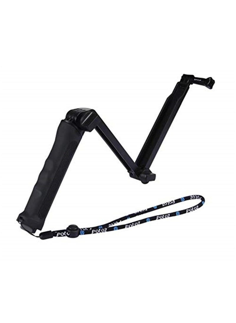 PULUZ 3 Way Multipurpose Grip Foldable Floating Lightweight Selfie Stick Extension Monopod with Tripod for GoPro HERO5  - Image 1