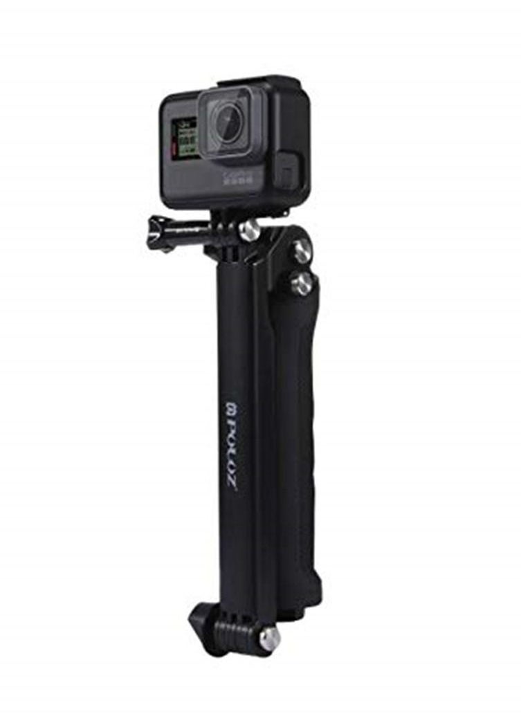 PULUZ 3 Way Multipurpose Grip Foldable Floating Lightweight Selfie Stick Extension Monopod with Tripod for GoPro HERO5  - Image 2