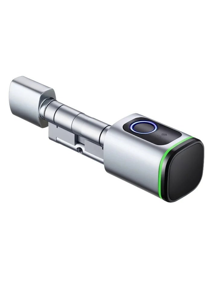 S1 Tuya BLE Smart Electronic Door Lock with DIY Cylinder Core Fingerprint APP Keys IC Card Unlock for Home Hotel (White) - Image 1