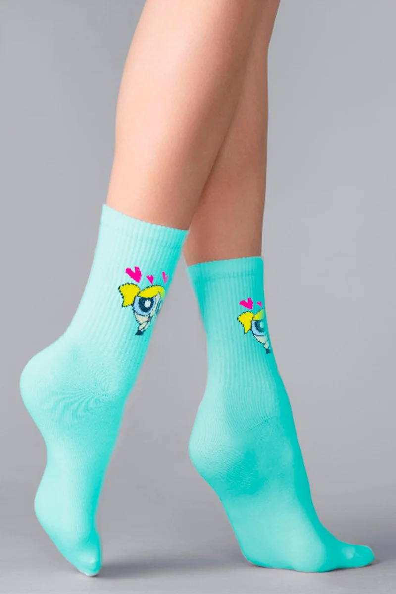 Esinti Children's Socks Knee-Fit School Socks Colorful Girls' Patterned Socks School Socks 3 Pcs