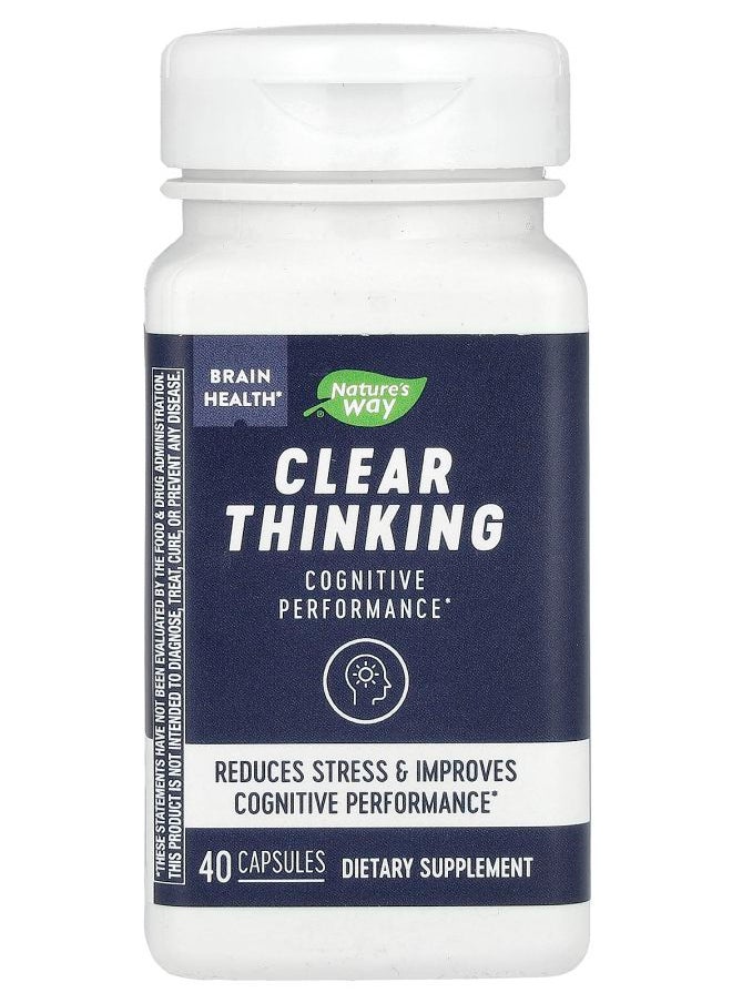 Nature's - Brain Health Clear Thinking 40 Capsules - Image 1