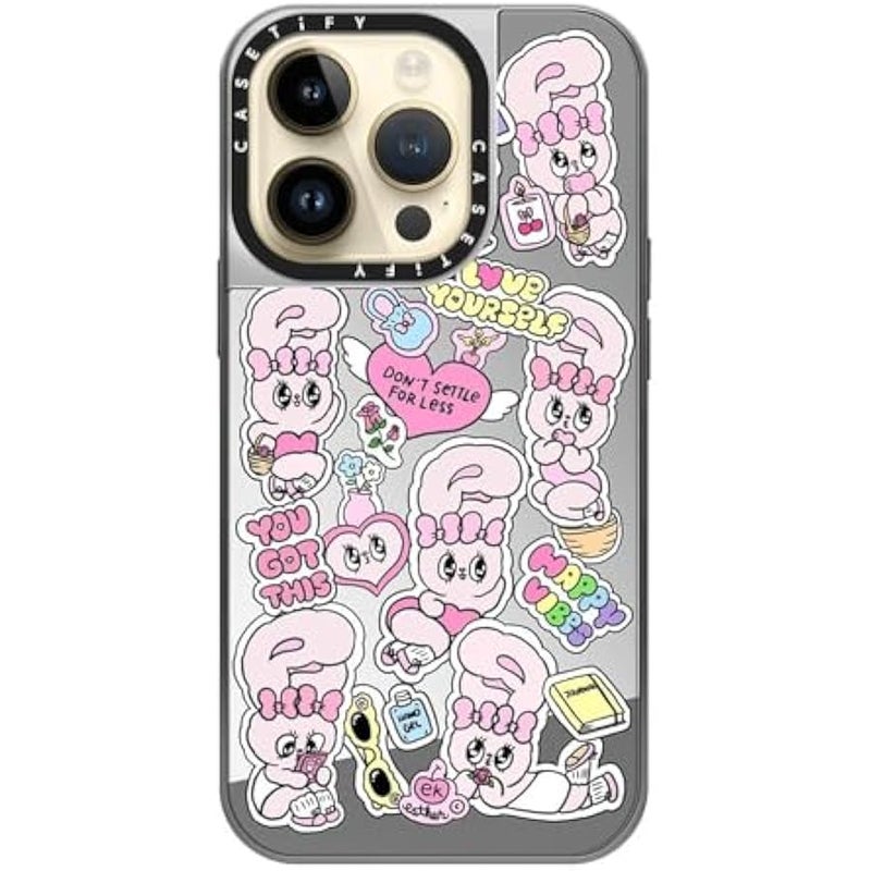 Casetify Mirror Case for iPhone 14 Pro Compatible with Magsafe - You Got This - Silver on Silver - Image 4