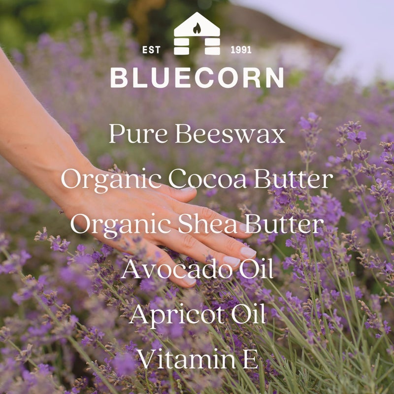Bluecorn Beeswax Unscented Lotion Bar with Organic Cocoa Butter, Organic Shea Butter, Vitamin E, Apricot Oil & Avocado Oil. Long-Lasting Hydration for Very Dry Skin. Plastic-Free & Made in the USA. - Image 3