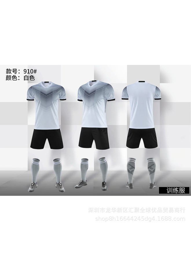 White Short Sleeve Football Jersey - Image 1