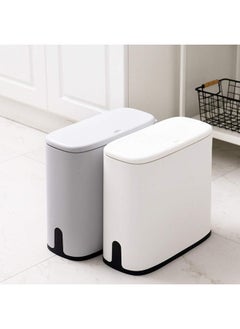 ljt Garbage Can  New 11L Plastic Trash Can Bathroom Waste Bin Toilet Dustbin Trash Basket Garbage Bucket Garbage Bag Holder Storage Container  Color   Gray Cloud