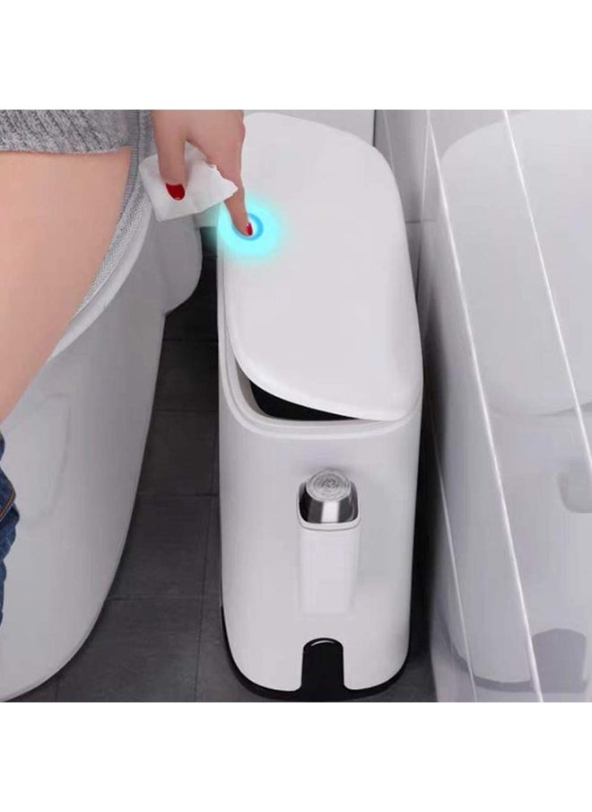 Generic - ljt Garbage Can  New 11L Plastic Trash Can Bathroom Waste Bin Toilet Dustbin Trash Basket Garbage Bucket Garbage Bag Holder Storage Container  Color   Gray Cloud - Image 1