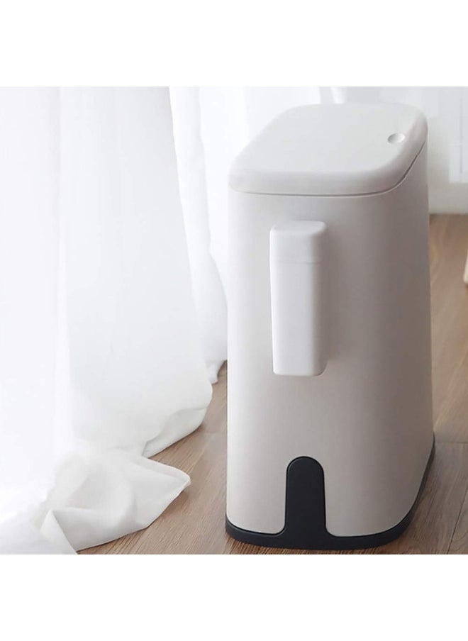 Generic - ljt Garbage Can  New 11L Plastic Trash Can Bathroom Waste Bin Toilet Dustbin Trash Basket Garbage Bucket Garbage Bag Holder Storage Container  Color   Gray Cloud - Image 1