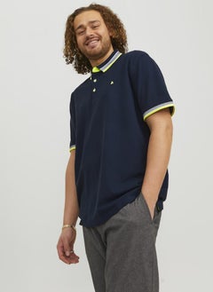 JACK & JONES Plus Size Logo Print Polo Shirt  - Image 1