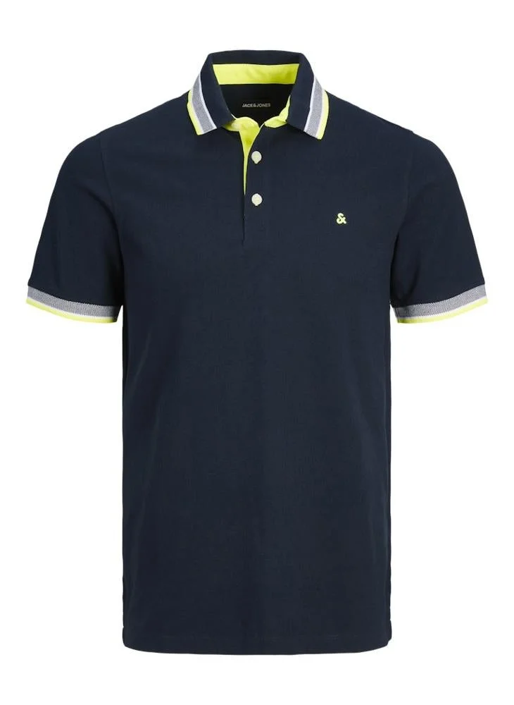 JACK & JONES Plus Size Logo Print Polo Shirt