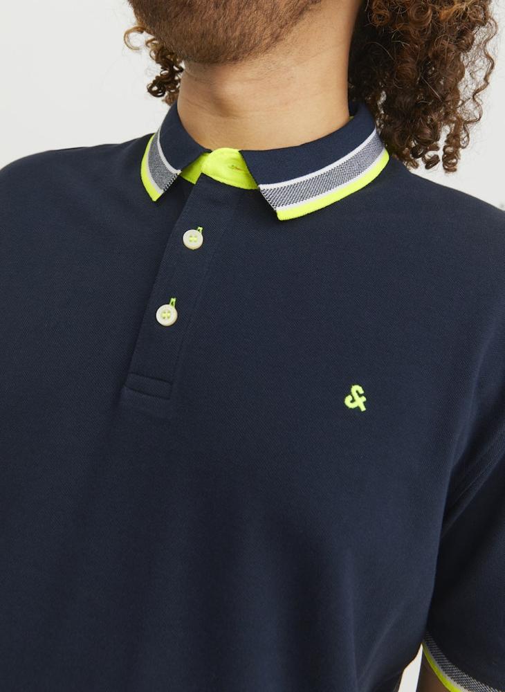 JACK & JONES Plus Size Logo Print Polo Shirt - Image 3