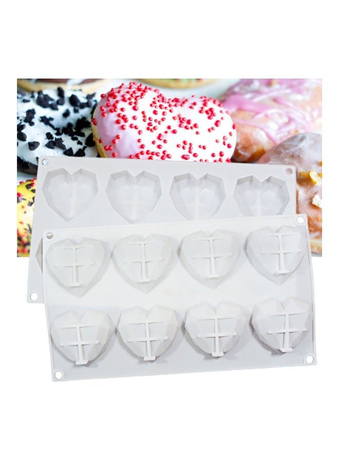 Loquat 3D Heart Shaped Cake Mould White 29.5x17x2cm - Image 2