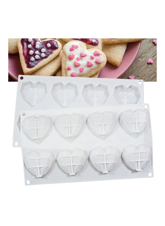 Loquat 3D Heart Shaped Cake Mould White 29.5x17x2cm - Image 1