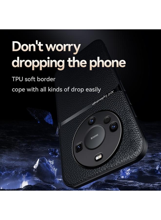 S-TOP Case For Huawei Mate 60 Litchi Leather Magnetic Full Coverage Shockproof Phone Case - Image 4