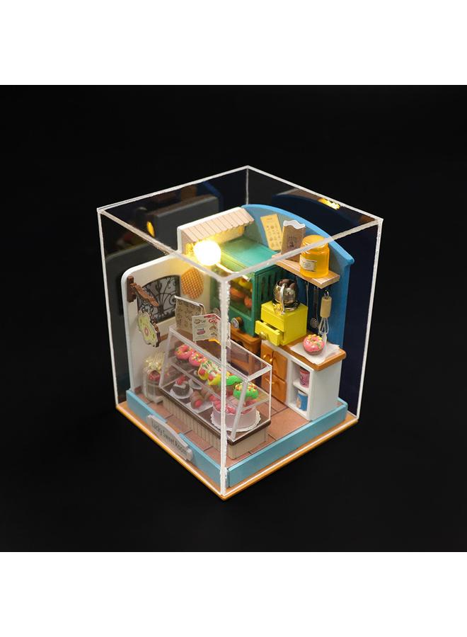 Bluejw Hongda Diy Cabin Music Moment Wooden Handmade Architectural Assembled Mini Cabin Creative Toys Gift Ornaments - Image 1