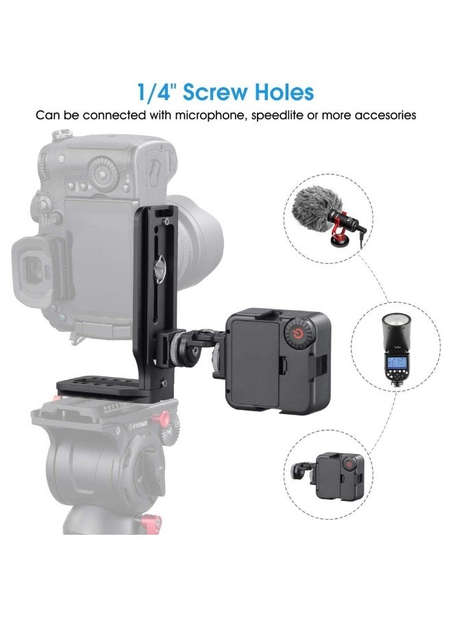 DSLR Camera L-type Quick Release Plate Vertical Horizontal Switching Tripod Quick Release Board Compatible With Canon/Nikon/Sony/DJI/Osmo/Ronin/Zhiyun Stabilizer Tripod Monopod - Image 3