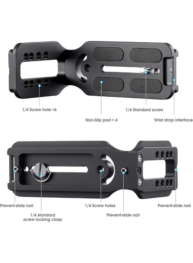 DSLR Camera L-type Quick Release Plate Vertical Horizontal Switching Tripod Quick Release Board Compatible With Canon/Nikon/Sony/DJI/Osmo/Ronin/Zhiyun Stabilizer Tripod Monopod - Image 2