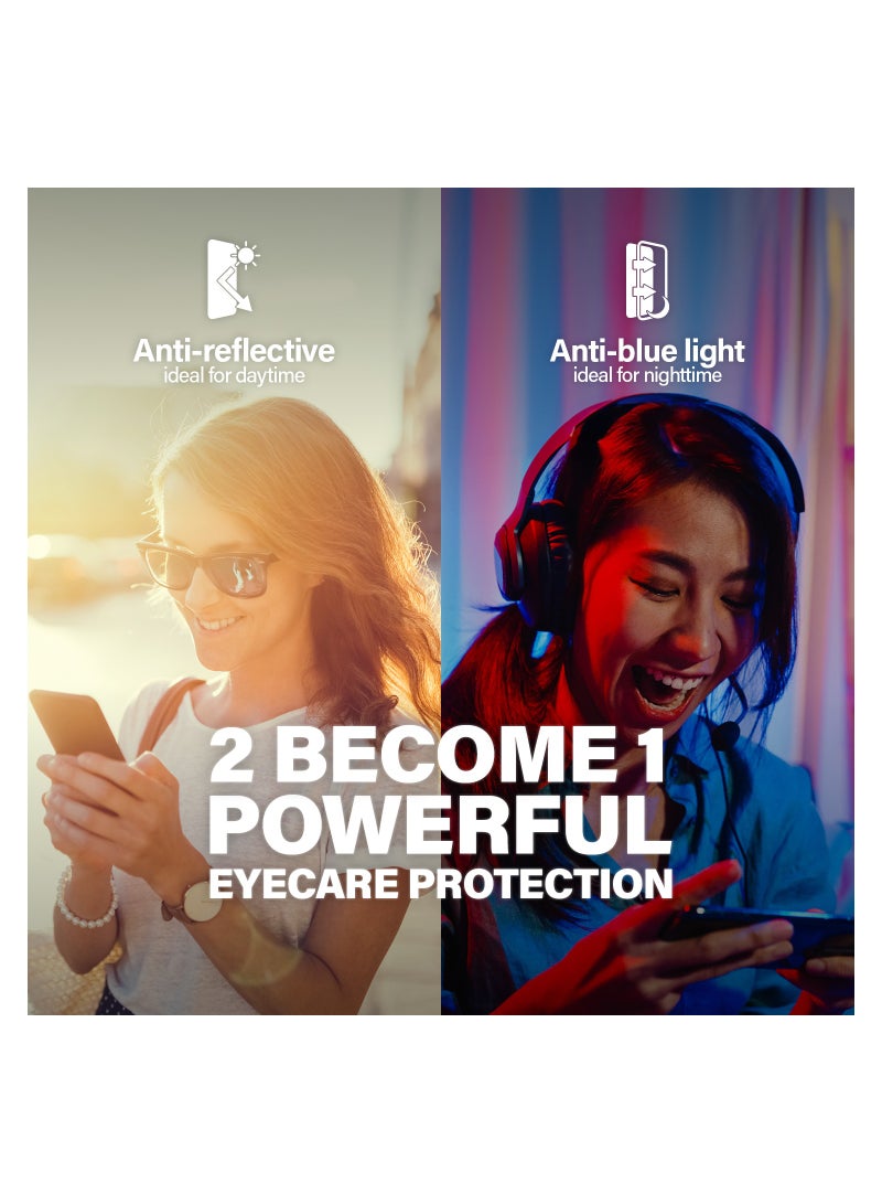 PanzerGlass™ واقي شاشة متطور مضاد للانعكاس ومضاد للضوء الأزرق لهاتف Apple iPhone 15 Plus، يحمي عينيك، ويحمي هاتفك - واقي شاشة كامل صديق للشاشة مع مساعدة التركيب - Image 3