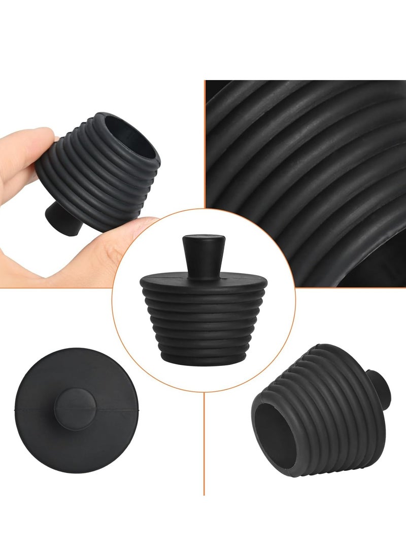 Oasisgalore 3 Pack Universal Sink Drain Plugs for Bathtubs, Baths, Drains, Kitchen(Black/Grey/White)  - Image 3