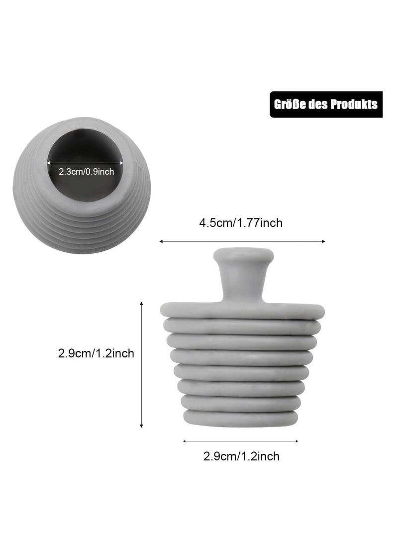 Oasisgalore 3 Pack Universal Sink Drain Plugs for Bathtubs, Baths, Drains, Kitchen(Black/Grey/White)  - Image 2