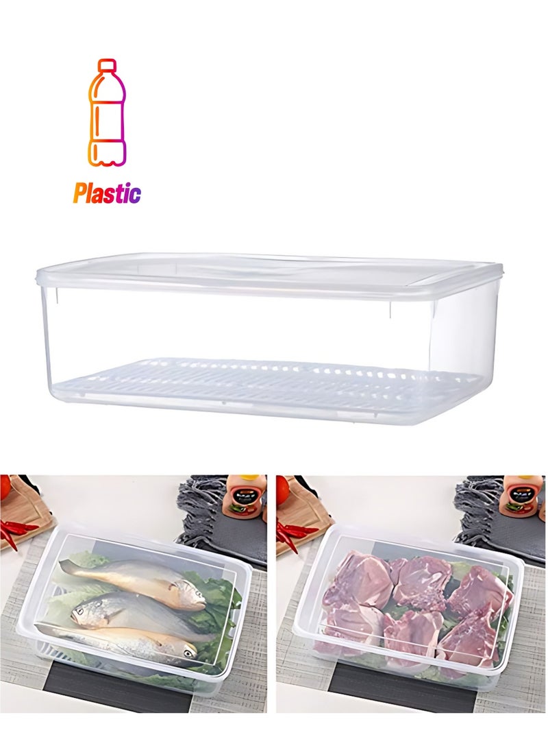 بلاستيكنا حافظات طعام مع أغطية بقفل 3 قطع - Image 1