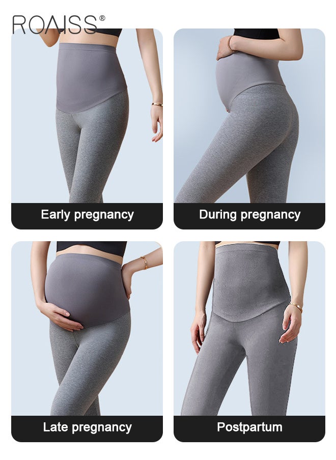 roaiss - Plus Size Maternity Support Pants Maternity Leggings with Belly Support Relieve Waist Pressure Comfortable and Skin Friendly Fabric with Stretch and Non-Constricting - Image 1