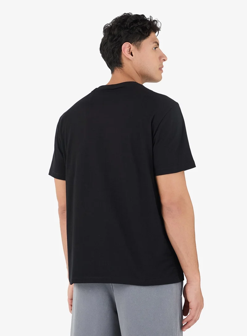 GUESS Crew Neck Short Sleeve Embroidery Logo Tee